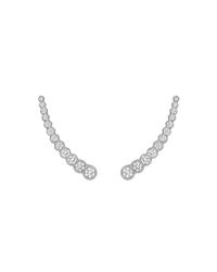 Penny Preville - Metallic 18kt White Gold Diamond Ear Climber Earrings - Lyst
