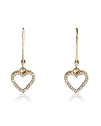 Kaizarin - Metallic Heart To Heart Earrings - Lyst
