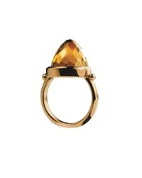 Xanthe Marina - Metallic 18kt Yellow Gold Gherkin Bullet Ring - Lyst