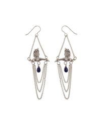 By Emily - Metallic Snow Goose Chandelier Earrings - Lyst