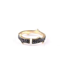 Sylva & Cie - Multicolor Black Diamond Knuckle Stack Band - Lyst