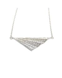 Kaych Fine Jewellery - Metallic Wing Necklace White Gold - Lyst