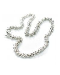 Hiho Silver - Metallic Sterling Silver Cascading Multi Rings Necklace - Lyst
