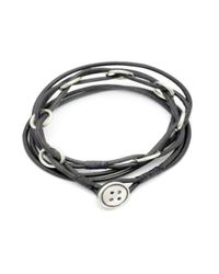 Annika Rutlin - Multicolor Button Catch Leather Necklace - Lyst