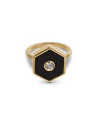 Liz Phillips - Multicolor Europa Diamond And Hexagonal Black Onyx Ring - Lyst