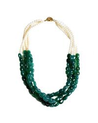 M's Gems by Mamta Valrani - Green Dark Foliage Pearl Necklace With Onyx - Lyst