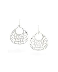 House of Alaia - Metallic Large Lotus Flower Earrings In Silver - Lyst