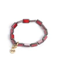 Eva Michele - Deep Red Infinity Bracelet - Lyst