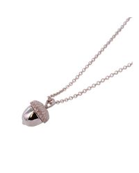 Reeves and Reeves - Metallic Rose Gold Acorn Necklace - Lyst