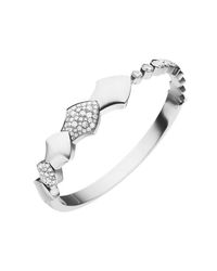 Akillis - Multicolor 18kt White Gold Half Diamond Set Python Bracelet - Lyst