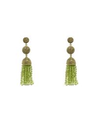 Latelita London - Multicolor Tassel Ball Earring Peridot Gold - Lyst