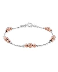Lavan - Metallic Silver And Rose Gold Bracelet Large - Lyst