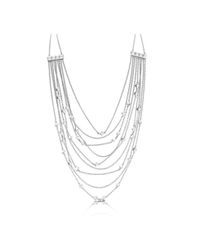 ROX - Diamonds and Thrills - Metallic Identity Sterling Silver Strand Stud Necklace - Lyst