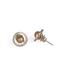 Cara Tonkin - Metallic Silver Orbit Saturn Stud Earrings - Lyst