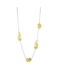 Stefano Salvetti - Metallic Long Rose Gold Plated Baroque Bronze Necklace - Lyst
