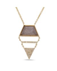 DILAMANI - Multicolor Labradorite And Diamond Pendant Necklace - Lyst