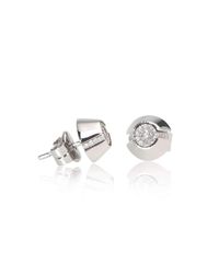 Xavier Civera - Multicolor White Gold Diamond Stud Earrings - Lyst