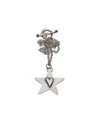 Kate Chell Jewellery - Metallic Black Heart Hammered Star Pendant - Lyst