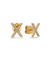 DILAMANI - Multicolor Diamond X Earring - Lyst