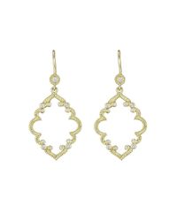 Penny Preville - Multicolor Diamond Accent Arabesque Earrings On Bezel French Wire - Lyst