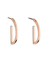 Fiorelli - Metallic Rose Gold Semicircle Hoop Earring - Lyst