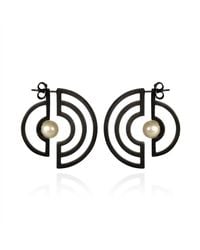 Cara Tonkin - Metallic Oxidised Silver Orbit Solaris Earrings - Lyst