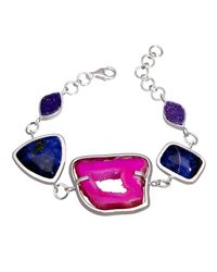 Lia Chahla - Magic Pink Agate Bracelet With Sodalite And Druzy Stones - Lyst