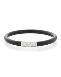 BuDhaGirl - White Gold & Black All Weather Bangles | - Lyst