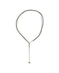 Sarah Macfadden Jewellery - Metallic Sterling Silver Pill With No Name Lariat Necklace - Lyst