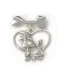 Donna Pizarro Designs - Metallic Sterling Silver And Diamond Poodle Brooch - Lyst