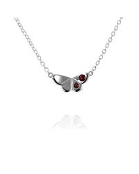 Jana Reinhardt Jewellery - Metallic Silver Butterfly Necklace With Ruby - Lyst