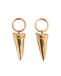 Apis Atelier - Metallic Shark Tooth Earrings - Lyst