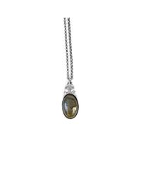 Birds N Bones Jewelry - Metallic Rhino Beetle Stone Body Pendant - Lyst