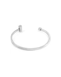 Anchor & Crew - Metallic Faris Square Midi Silver Bangle for Men - Lyst