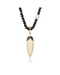 Anahita Jewelry - Metallic 18kt Yellow Gold Horn & Ebony Pendant - Lyst