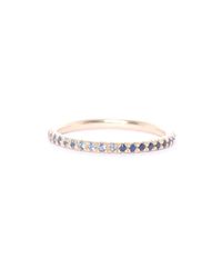 XISSJEWELLERY - Metallic Gold & Blue Sapphire Eternity Ring - Lyst