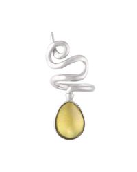 Hyrv - Metallic Ring Long Small Pistachio - Lyst