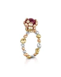 Goldneilson - Metallic Coalescence Ruby Tri Gold Ring - Lyst