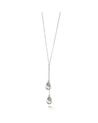BCOUTURE - Multicolor White Topaz Accent Double Drop Short Necklace - Lyst