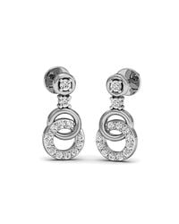 Diamoire Jewels - Metallic Fashion-forward Stylish Stud Earrings In 18kt White Gold - Lyst