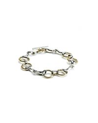Hiho Silver - Metallic Sterling Silver & Brass Two Tone Snaffle Bracelet - Lyst