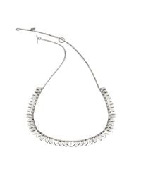 Chavin Couture - Metallic Silver Large Leaf Necklace - Lyst