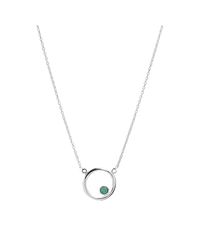 ICHU - Metallic Open Circle Opal Necklace - Lyst