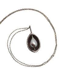 Lainey Papageorge Designs - Metallic Hickory Nutshell And Pearl Pendant - Lyst