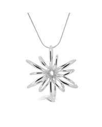 Maree London - Metallic Silver Small Lotus Necklace - Lyst