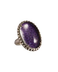 Luke Goldsmith - Silver Womens Material Girl Ring Purple - Lyst