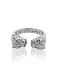 Nialaya - Multicolor Panther Ring In Silver - Lyst