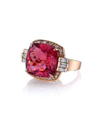 Bochic - Red Rubellite Retro Cocktail Ring - Lyst