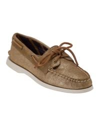 Sperry Top-Sider - Natural Authentic Original 2 Eye Sand Metallic Suede - Lyst