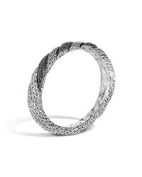 John Hardy | Twisted Chain Hinged Bangle With Black Sapphire | Lyst